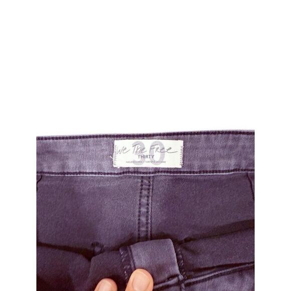 FREE PEOPLE 30x29.5 Just Float On Flare Bell Bottom Jeans in Washed Black gray - Picture 4 of 8